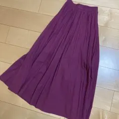 fifth パープル フレアロングスカート
