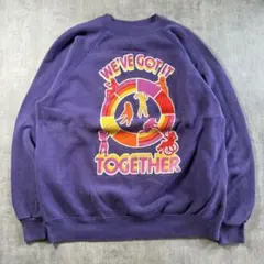 ヘインズ　90s アメカジ　スウェット　紫　カナダ卸　アクティブウェア