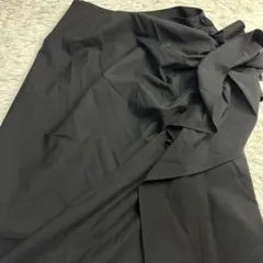 ルナママ 様用変形フレア 黒色 ストレッチタイトスカートATSURO