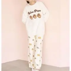 ジェラートピケ ドーナツジャガードプルオーバー&ドーナツ柄ロングパンツ セット