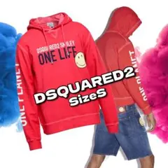 【新品】「DSQUARED2 SMILEY ONE LIFE」プリントパーカー