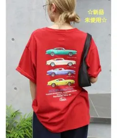 新品未使用、タグ付☆「 Ungrid　カープリントロゴTee 」☆