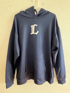 非売品　埼玉西武ライオンズ　ネイビー フード付き スウェットパーカー Lロゴ