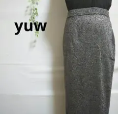 yuw　ロングタイトスカート　ラメ　ゴム入り　レディース