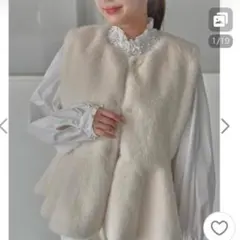 Natural girl by miele クリーム色 ペルラム　ファーベスト