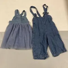 e*o様 デニムワンピースとデニムサロペット　80cm２点セット