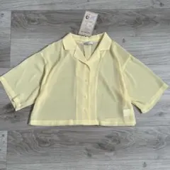 【新品】シアーショートシャツ　中黄　L