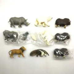 【中古】動物フィギュア５種９個セット