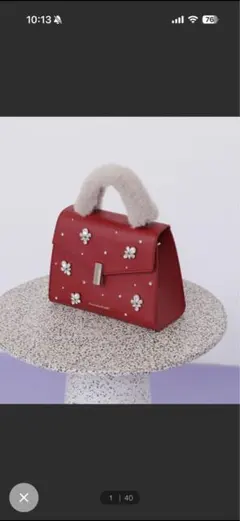 JILL by JILL STUART ランダムビジューファーハンドルバッグ