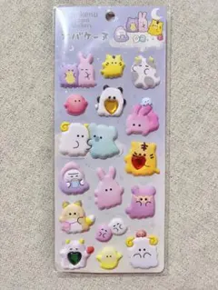 オバケーヌ マシュマロシール もっちりシール もちもちシール ラインストーン付き