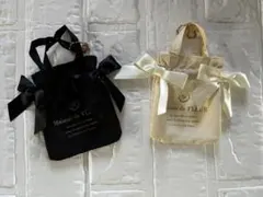 Maison de FLEUR Wリボンギャザートートバッグキーホルダ2セット①