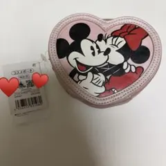 Disney Store ミッキー＆ミニー ハート型ポーチのサムネイル