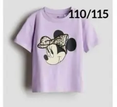 ☆新品☆H&MプリントデザインコットンTシャツ ♡ミニーマウス110/115①