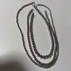 シルバーカラー ボールチェーン ネックレス 3本セットのサムネイル