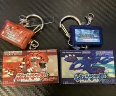 ポケモン ゲームパッケージ型キーホルダー 2点セット（ルビーサファイア）
