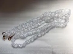 クリアアクリルビーズ スマホストラップ