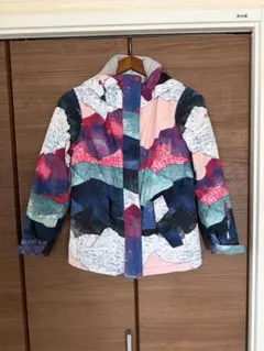 ROXY キッズ スノーボードウェア ジャケット 総柄12/Lサイズのサムネイル