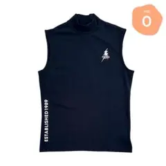 215 パーリーゲイツ ノースリーブ モックネック ネイビー サイズ0 S