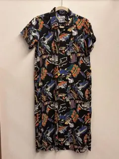 美品☆SUN SURF☆BEAMS別注 アロハ柄ワンピース サイドボタン F - メルカリ