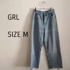 【グレイル】 ストレートデニム サイズM　薄青　ダメージ加工　カジュアル