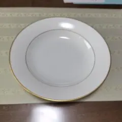 Norita ホワイト金縁平皿３枚スプーン３本セット