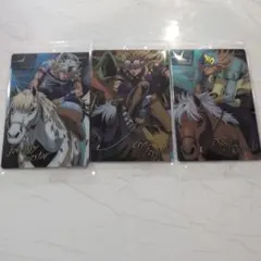 3枚セット ジョジョの奇妙な冒険 ウエハースカード ジョニィ ジャイロ ディエゴ