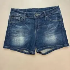 OZOC デニムショートパンツ インディゴ