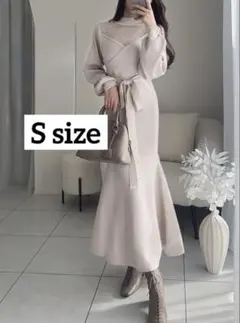 GRL レースドッキングニットワンピース