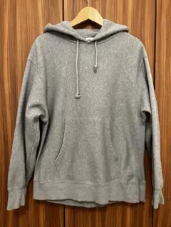 GU グレー フード付き パーカー　L