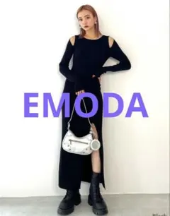 EMODA エモダ カーブスリットマキシニットワンピース