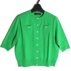 CABaN ファインポリエステル ハーフスリーブポケットカーディガン キャバン