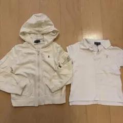Ralph Lauren 白パーカー 120/ポロシャツプレゼント120
