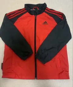 adidas 赤黒 ウィンドブレーカー　130㎝