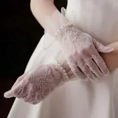 結婚式　ブライダル　レース　グローブ