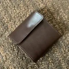 未使用 栃木レザーヴォーノアニリン 三つ折り財布 ハンドメイド 本革