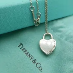 【美品】ティファニー　ミルグレイン　ハート　Love Heart ネックレス 美品】ティファニー ミルグレイン ハート Love Heart ネックレス