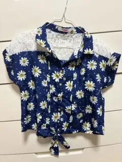 PinkMate 花柄レース半袖シャツ XS