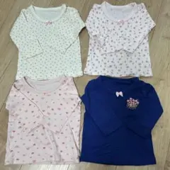 ベビー　長袖肌着4枚セット 90cm 女の子