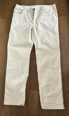 レディース　アイボリー　ホワイト　ストレッチパンツ　LLサイズ