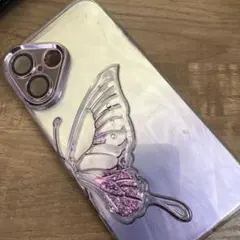 iPhone16 ケース 対応 カバー 3D 蝶 蝶柄 キラキラ 人気 韓国
