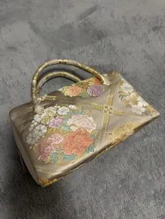 白牡丹　和装バック 白牡丹唐草文様（唐織） 西陣織和装バッグ | かづら清老舗オンライン