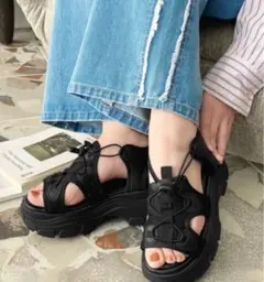 厚底スニーカーソールスポーツサンダル