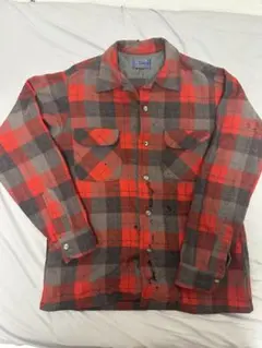 PENDLETON ネルシャツ 50s レッド グレーのサムネイル