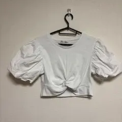ZARA ホワイト パフスリーブ トップス