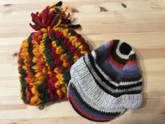 ブーフーウー ニット帽他　２枚セット