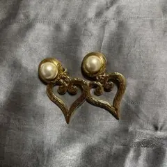 モスキーノ パール ハート イヤリング MOSCHINO ビンテージ