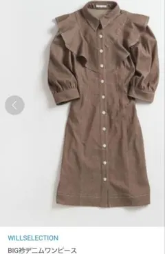 WILLSELECTION BIG衿デニムワンピース