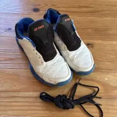 YONEX テニスシューズ ホワイト/ブルー　パワークッション 24cm