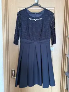 卒業、入学シーズン⭐︎新品☆15号L紺系ワンピース