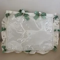 痛バック ザッカマート A3 ホワイト×ミントグリーン 痛バ